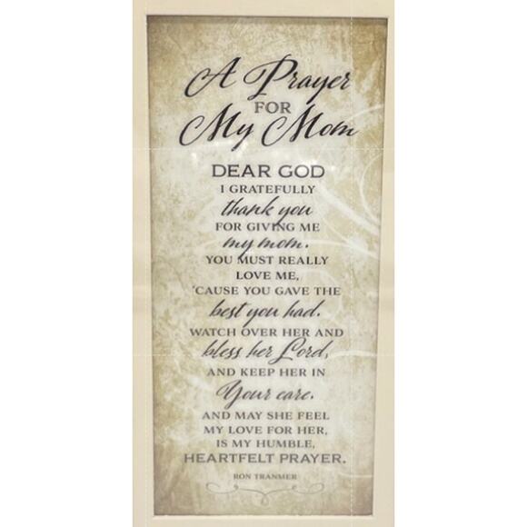 A Prayer for My Mom Wood Wall Art Frame Plaque - Picture 2 of 3